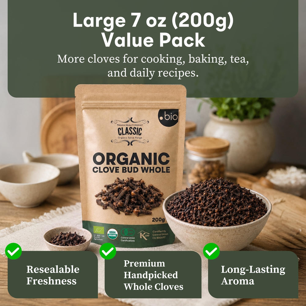 Organic Spice Shop clavos recién molidos en molino, frescura recién hecha
