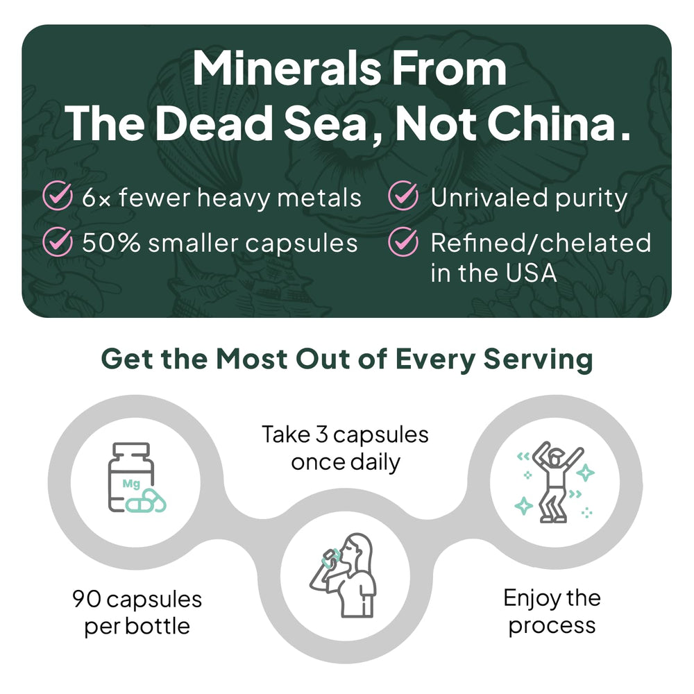 Minerales del Mar Muerto que inspiraron la fórmula de Organics Ocean, pureza visible