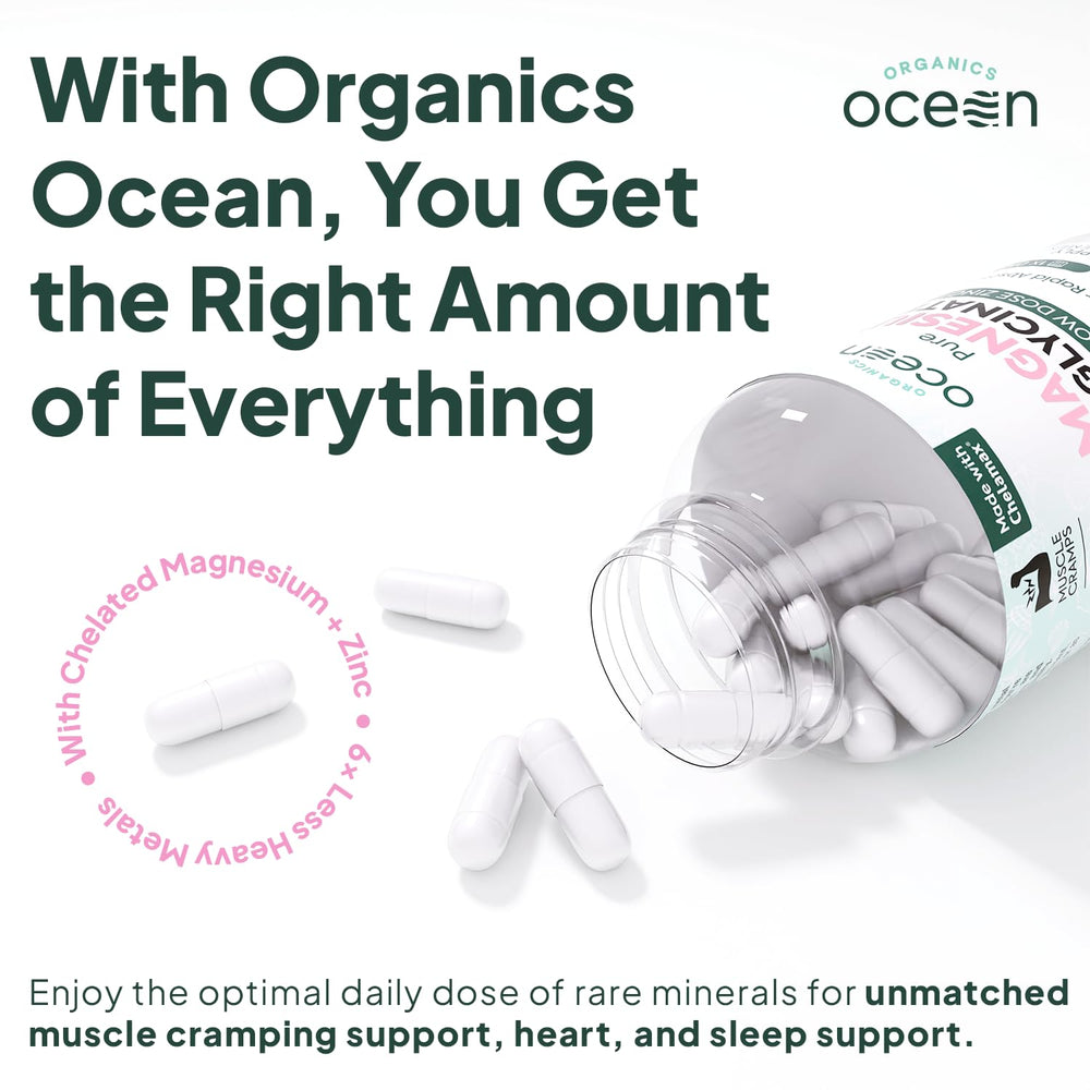 Organics Ocean frasco en mano para comparar escala y facilidad de uso