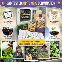 Organo Republic open seed packets with mixed herbs for easy planting organization