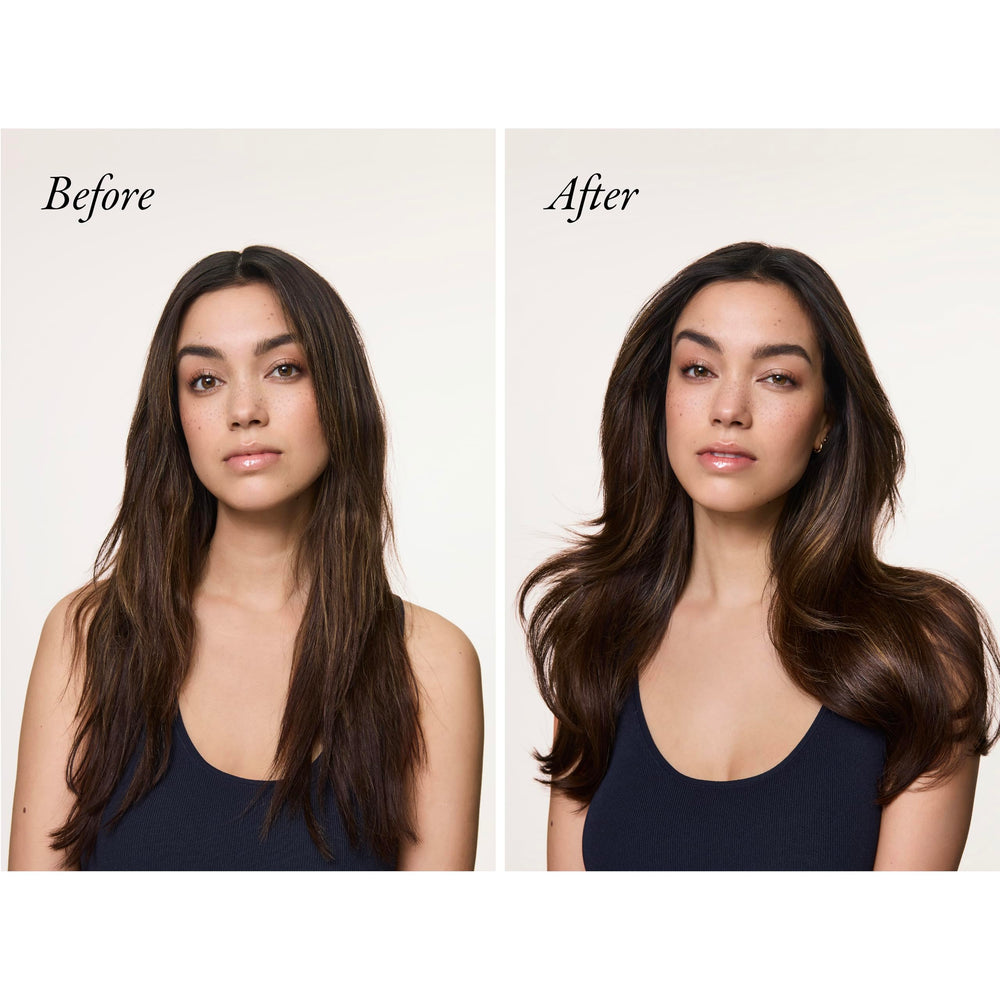Oribe Supershine champú en uso demostrando limpieza y brillo
