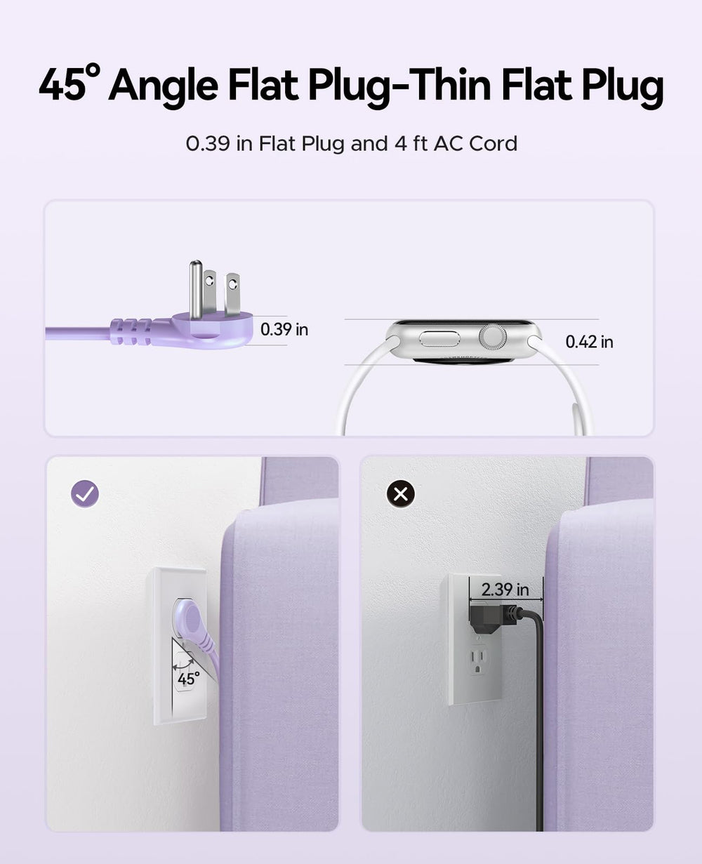 ORICO Purple Cruise fijada en pared con tornillos, montaje estable y ordenado
