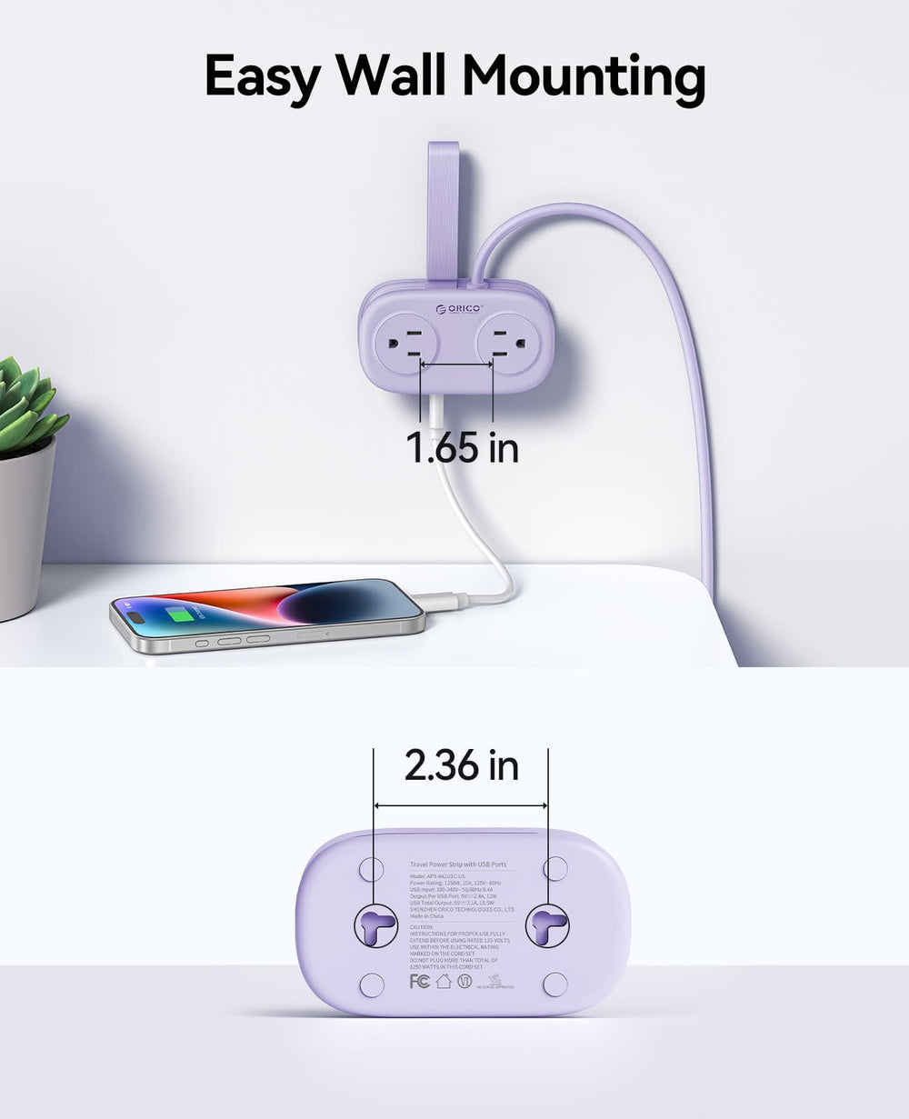 ORICO Purple Cruise como organizador en escritorio púrpura, mantiene cables sin enredos