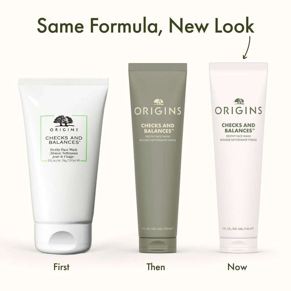 Origins etiqueta con ingredientes destacando menta y origen natural