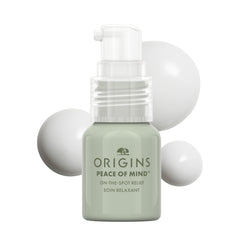 Origins envase frontal mostrando el diseño compacto y fácil de llevar