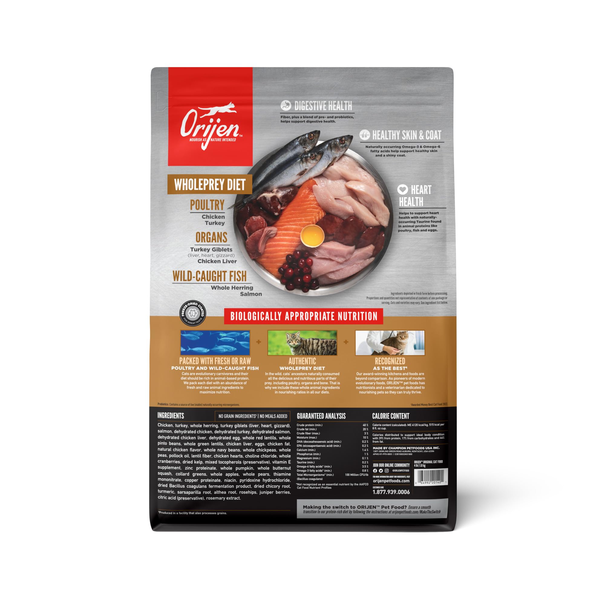 ORIJEN textura de croquetas que favorece masticación y digestión