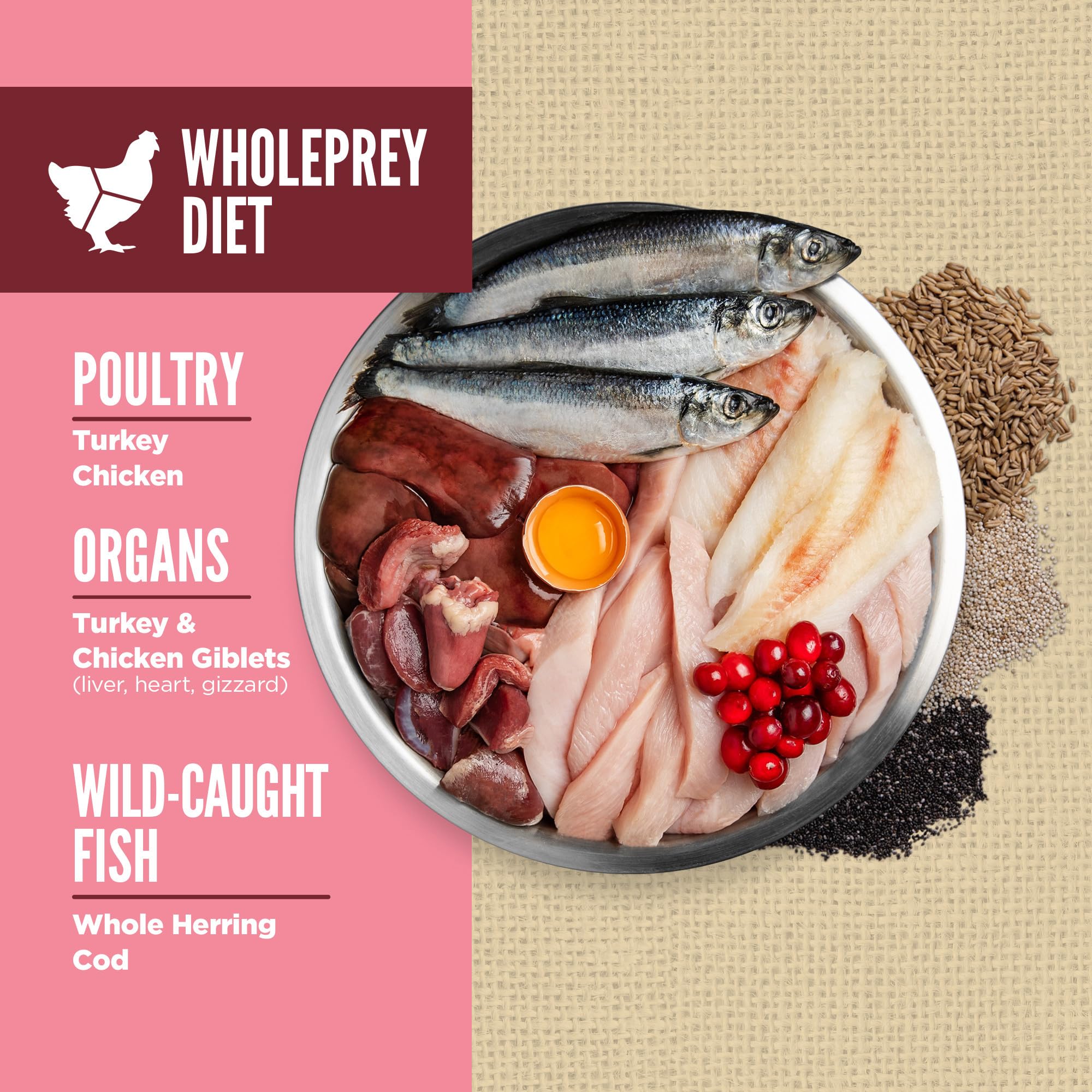 ORIJEN pescados salvajes detallados ricos en omega-3 para piel y pelaje
