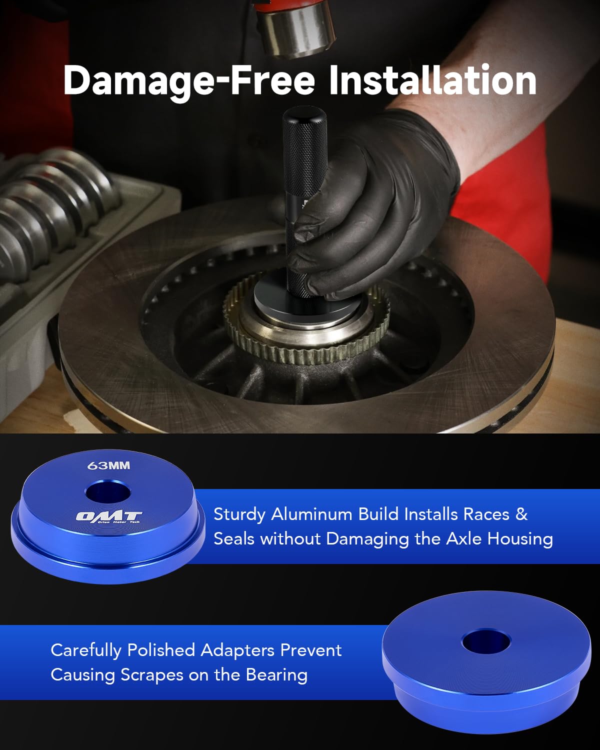 Orion Motor Tech primer plano de adaptador de aluminio resistente