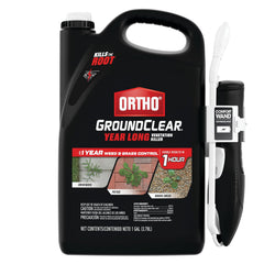 Ortho frontal del envase de 1 galón mostrando el producto y beneficio de control duradero