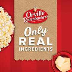 Orville Redenbacher's bolsa abierta y textura de palomitas esponjosas y doradas