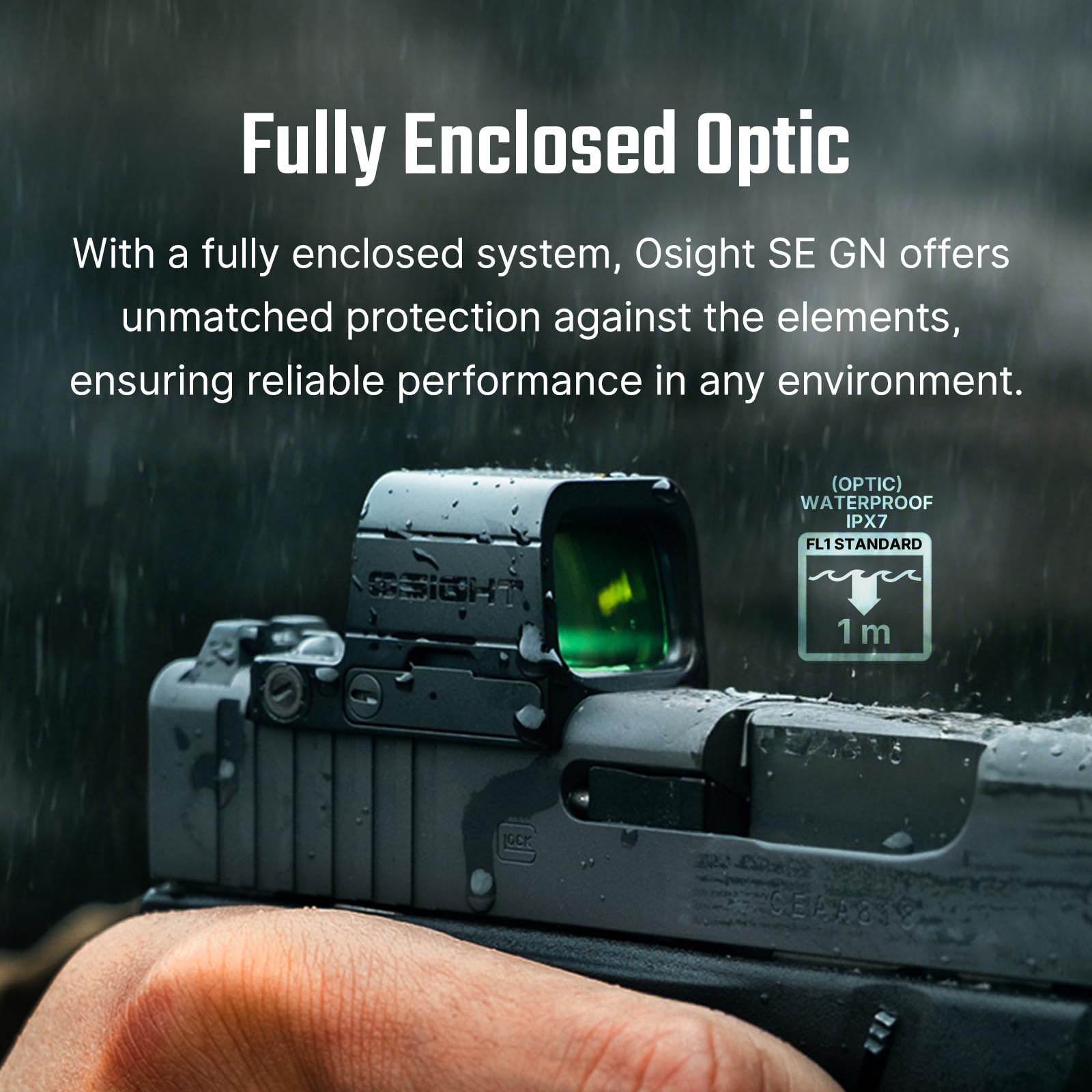 Osight SE montada en pistola durante entrenamiento para adquisición rápida