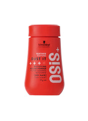 OSiS+ envase frontal mostrando tamaño compacto y diseño profesional
