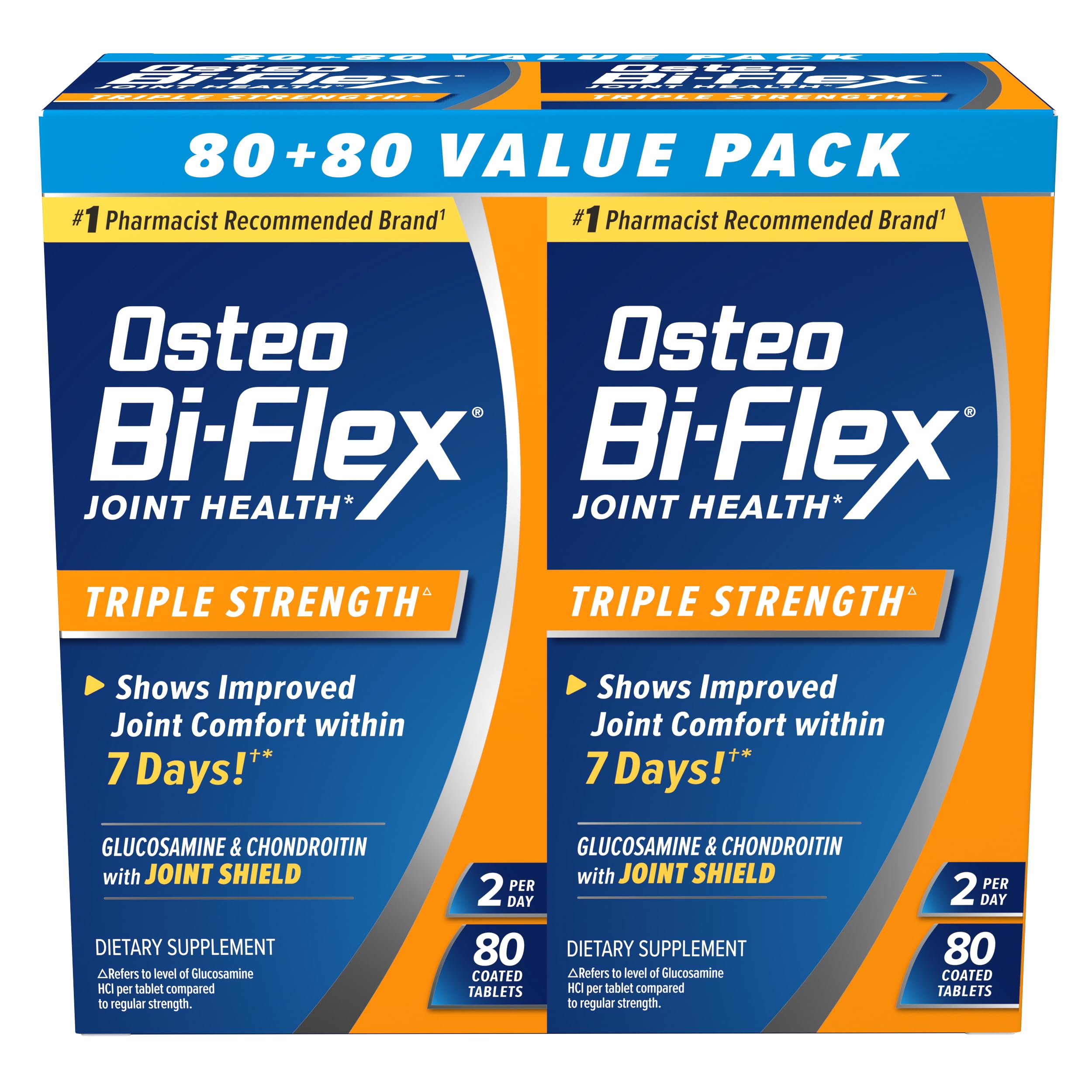 Osteo Bi-Flex envase frontal mostrando 80 tabletas y marca
