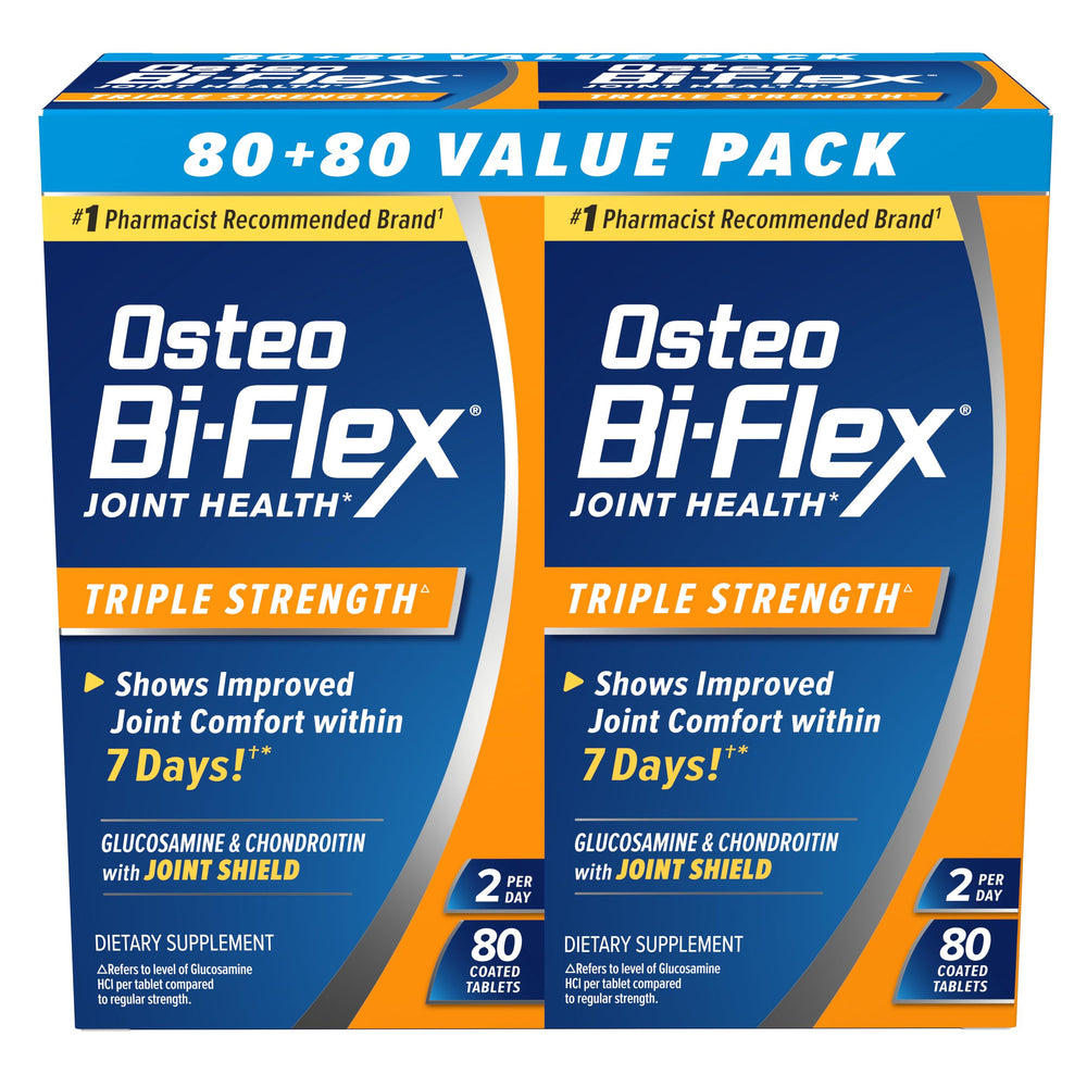 Osteo Bi-Flex envase frontal mostrando 80 tabletas y marca