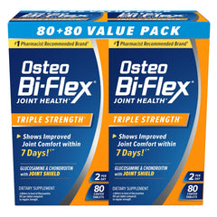 Osteo Bi-Flex envase frontal mostrando 80 tabletas y marca