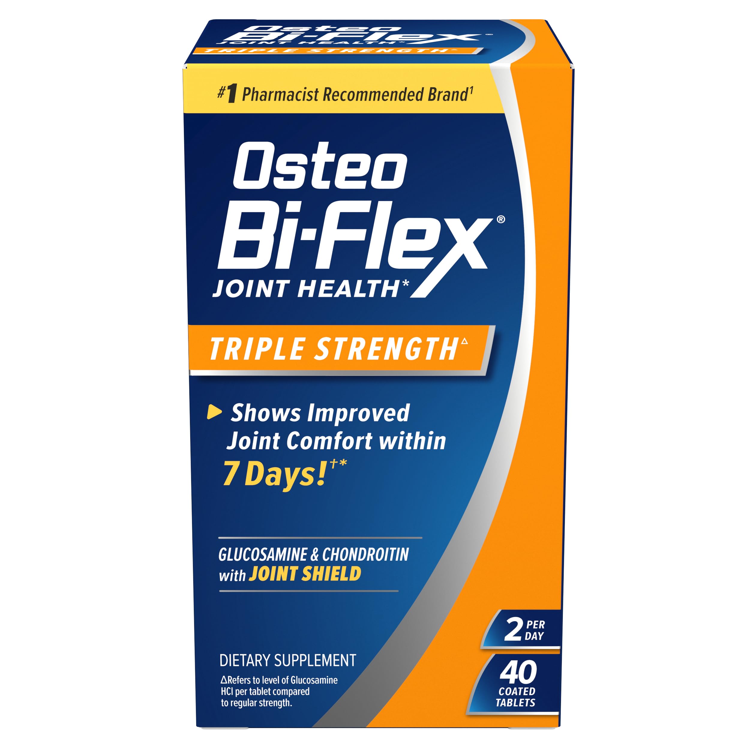 Osteo Bi‑Flex envase frontal mostrando la caja y beneficio de soporte articular