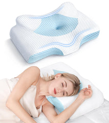 Osteo frente de la almohada con diseño ergonómico, mejora la postura al dormir