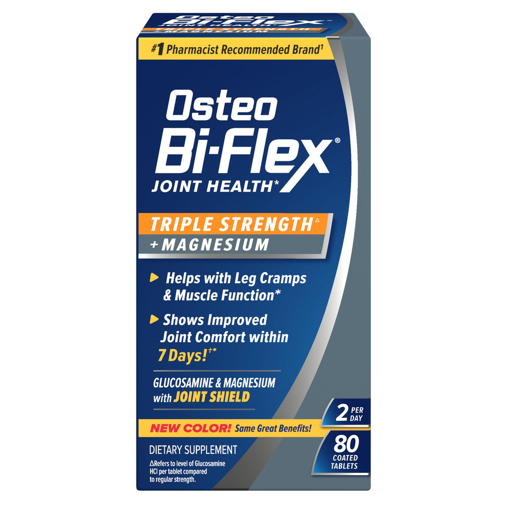 Osteo Bi-Flex vista frontal del empaque que informa beneficios articulares