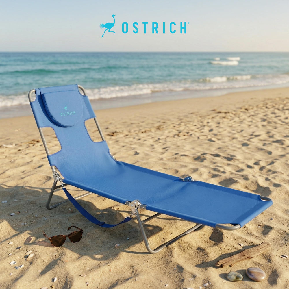 Ostrich chaise mecanismo de bloqueo asegurando las posiciones reclinables
