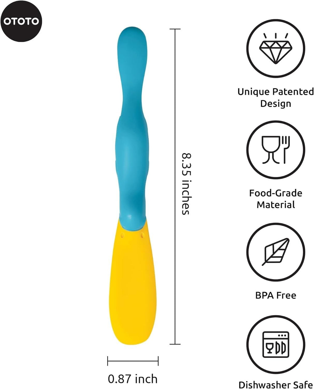 OTOTO Splatypus primer plano de silicona flexible que facilita raspar