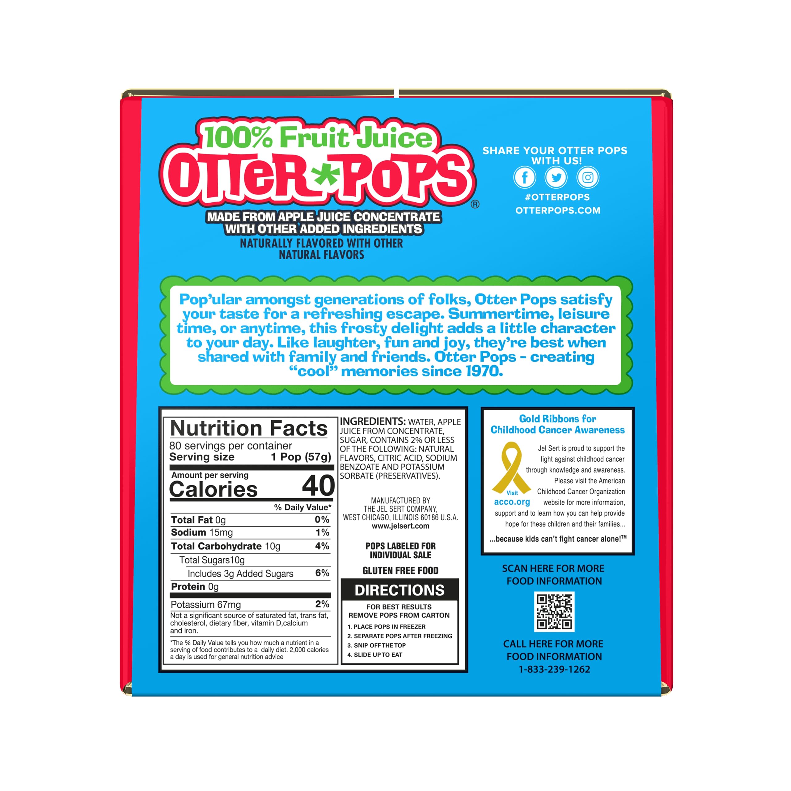 Otter Pops en fiesta infantil, refresco práctico y sin colorantes