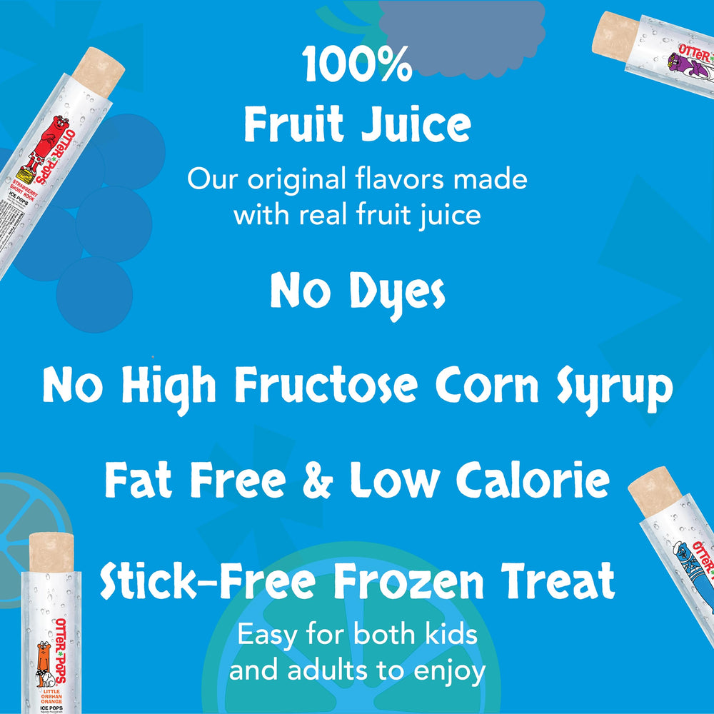 Otter Pops paleta en mano lista para comer, control por porción