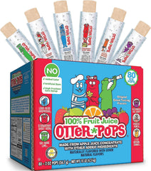 Otter Pops paquete frente con 80 paletas, conveniencia familiar