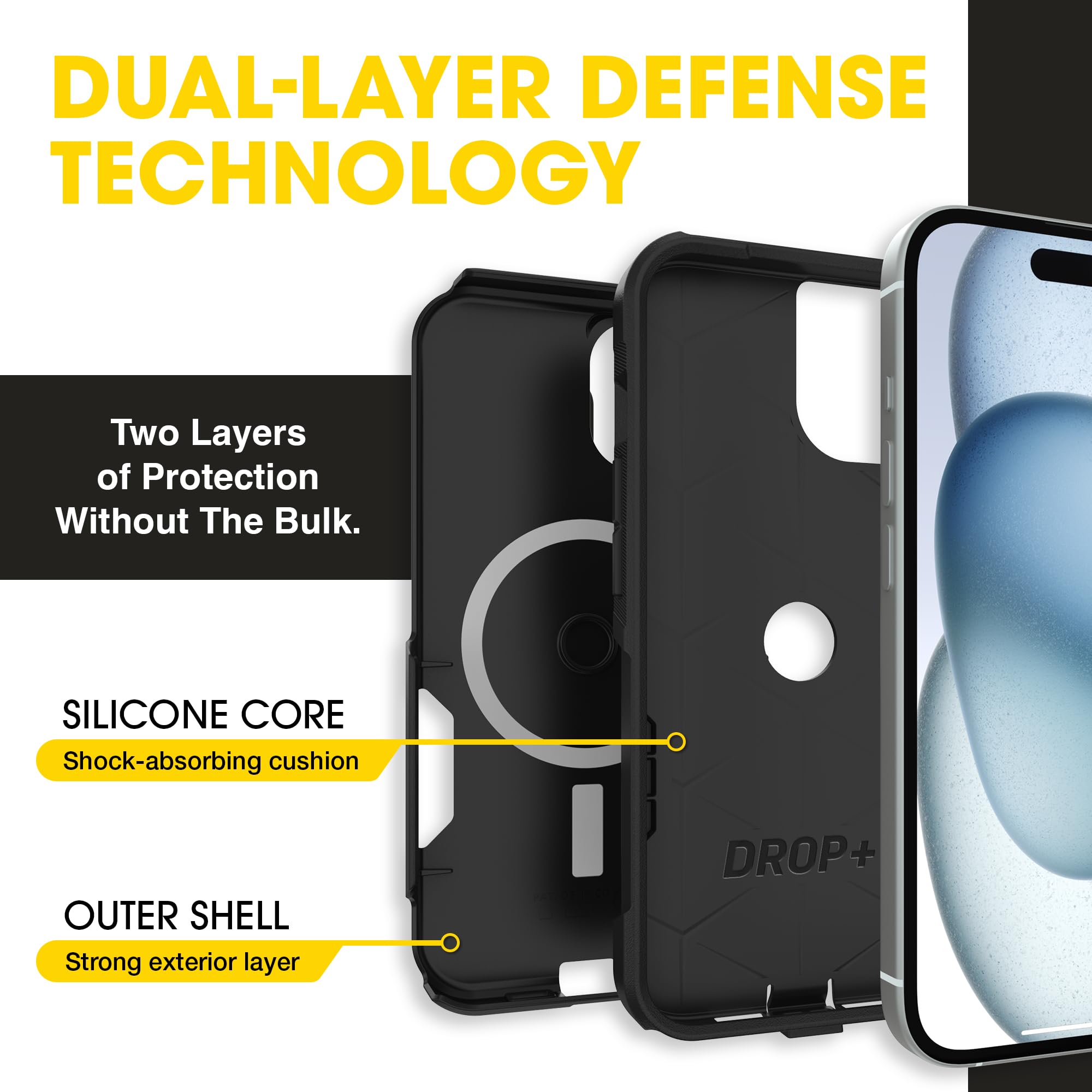 OtterBox textura trasera antideslizante que mejora el agarre