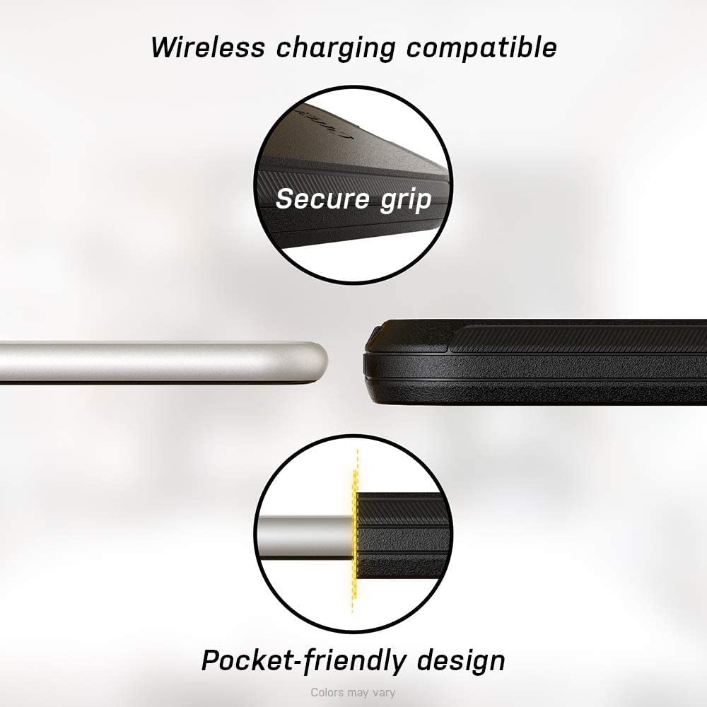OtterBox comparación de tamaño mostrando ajuste en mano