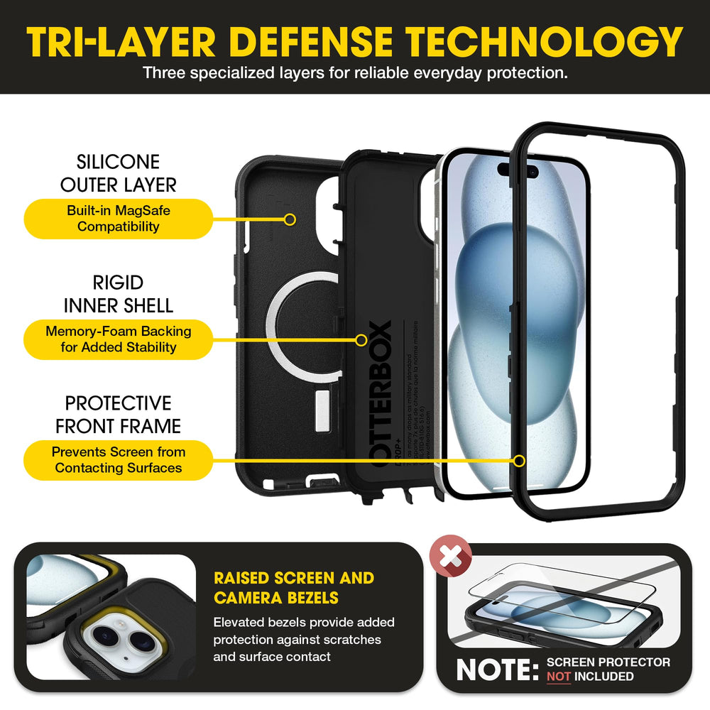 OtterBox mostrando esquinas reforzadas que absorben impactos