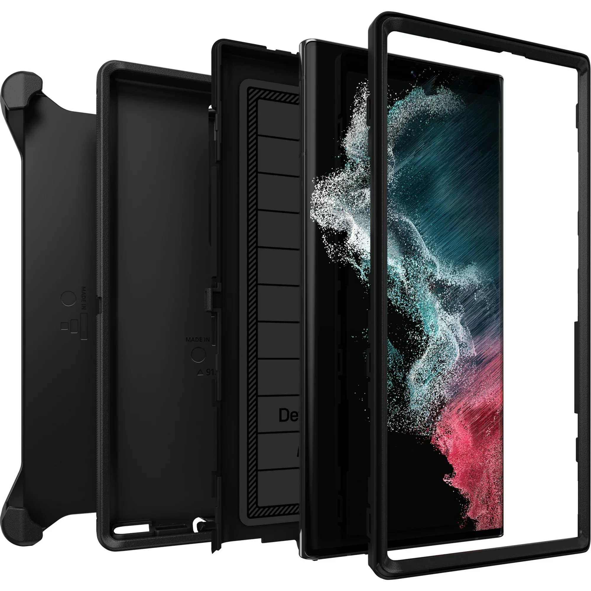 OtterBox holster usado como kickstand para ver vídeo sin manos