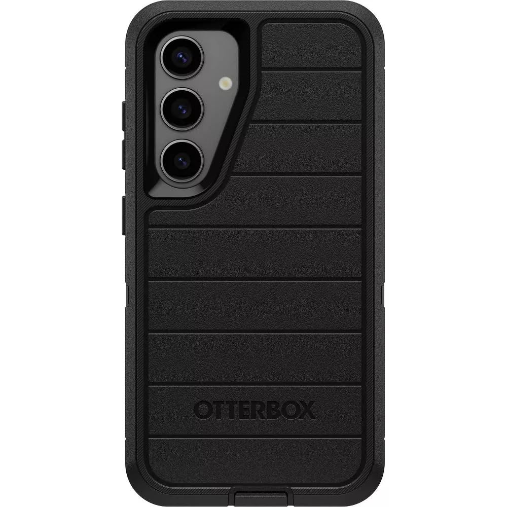OtterBox Defender frontal negro mostrando ajuste preciso y protección