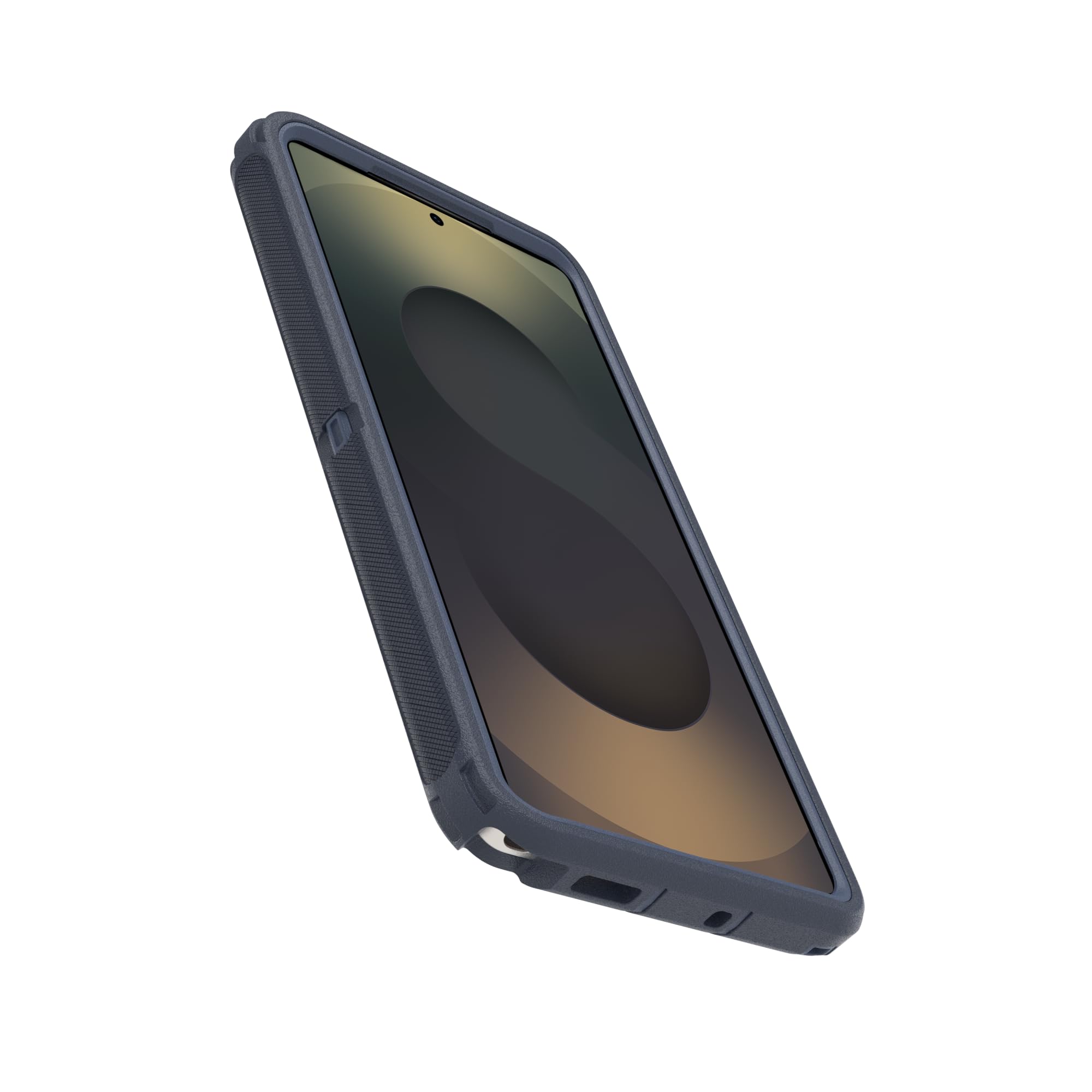 OtterBox funda junto a mano para mostrar escala y perfil delgado