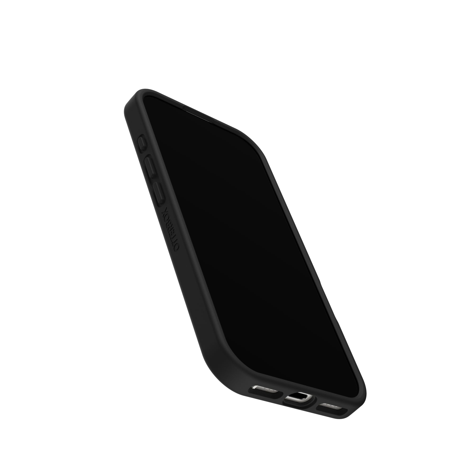 OtterBox funda junto a regla mostrando dimensiones y perfil ultrafino