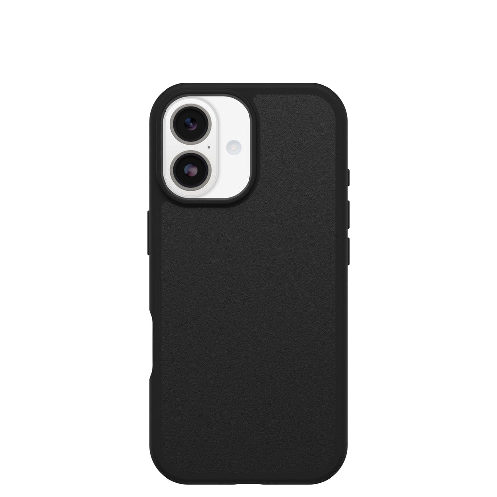 OtterBox funda frontal negra mostrando ajuste preciso y perfil delgado