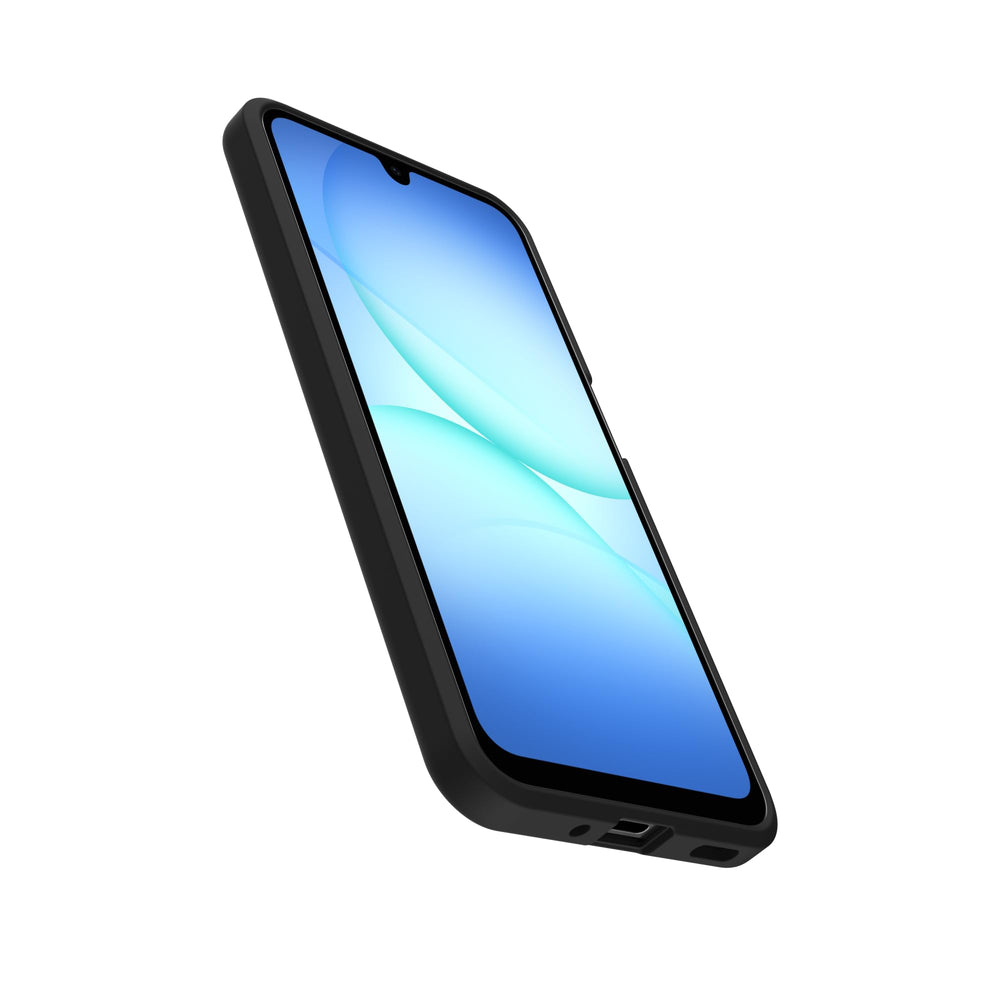 OtterBox funda junto a regla para comparar tamaño y perfil delgado