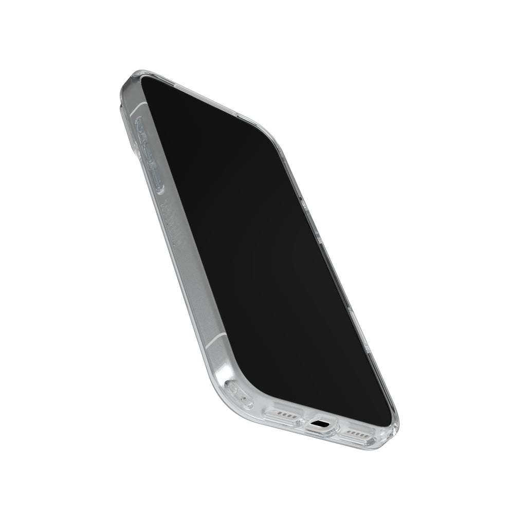 OtterBox funda conectada a cargador MagSafe demostrando su compatibilidad