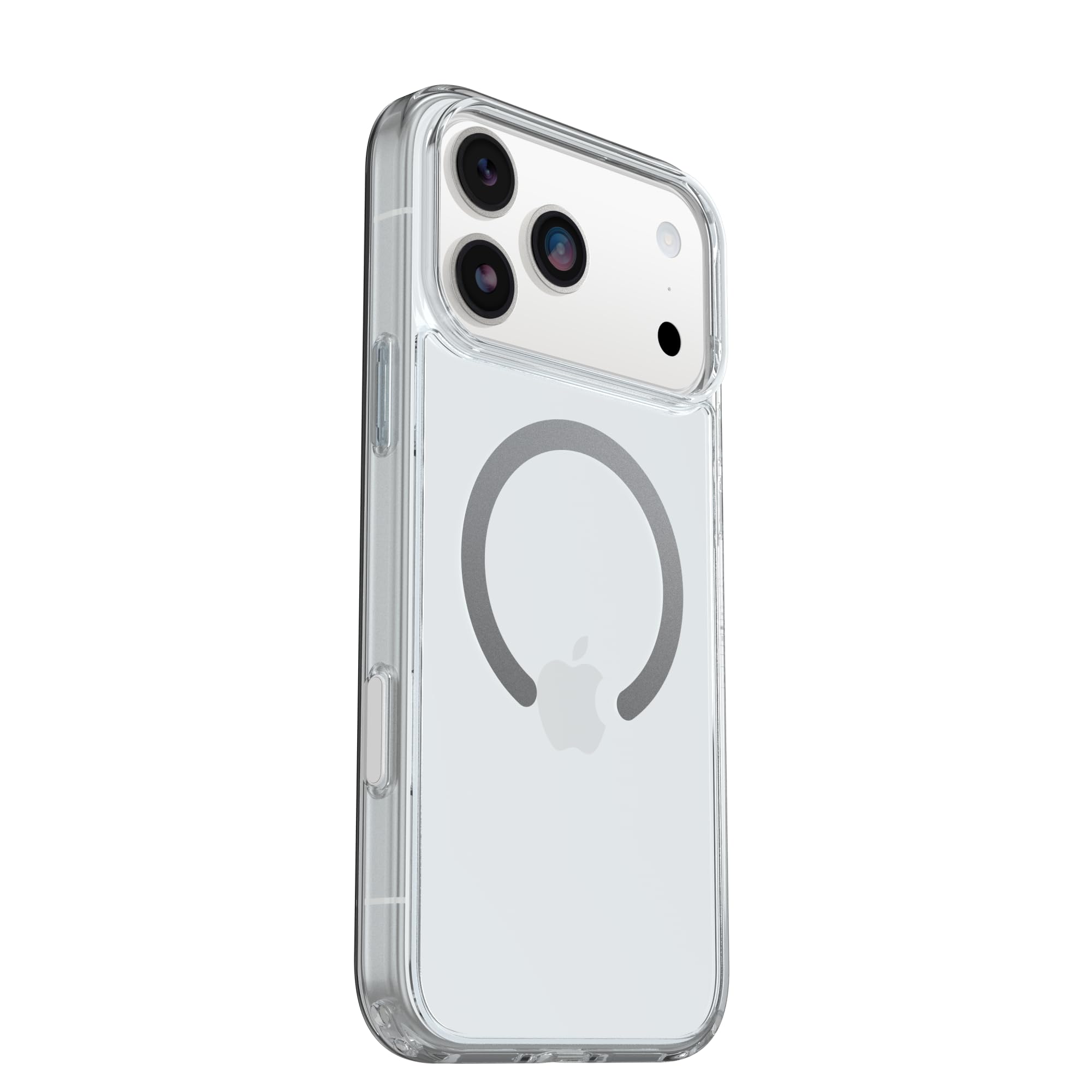 OtterBox primer plano del material transparente resistente y antiarañazos