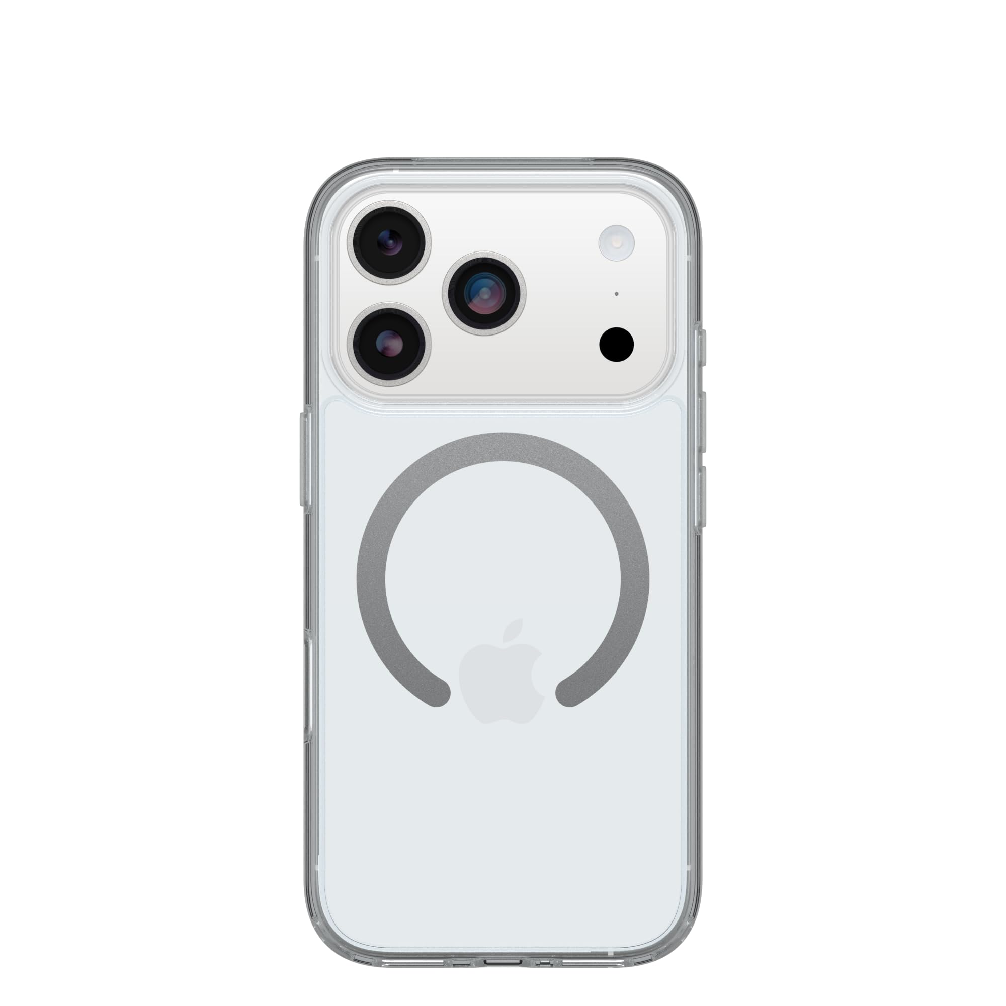 OtterBox Symmetry vista frontal mostrando acabado transparente y protección