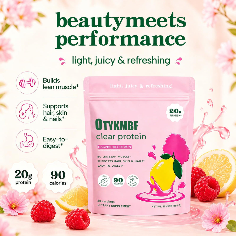 OTYKMBF etiqueta de ingredientes con proteína aislada y colágeno detallados