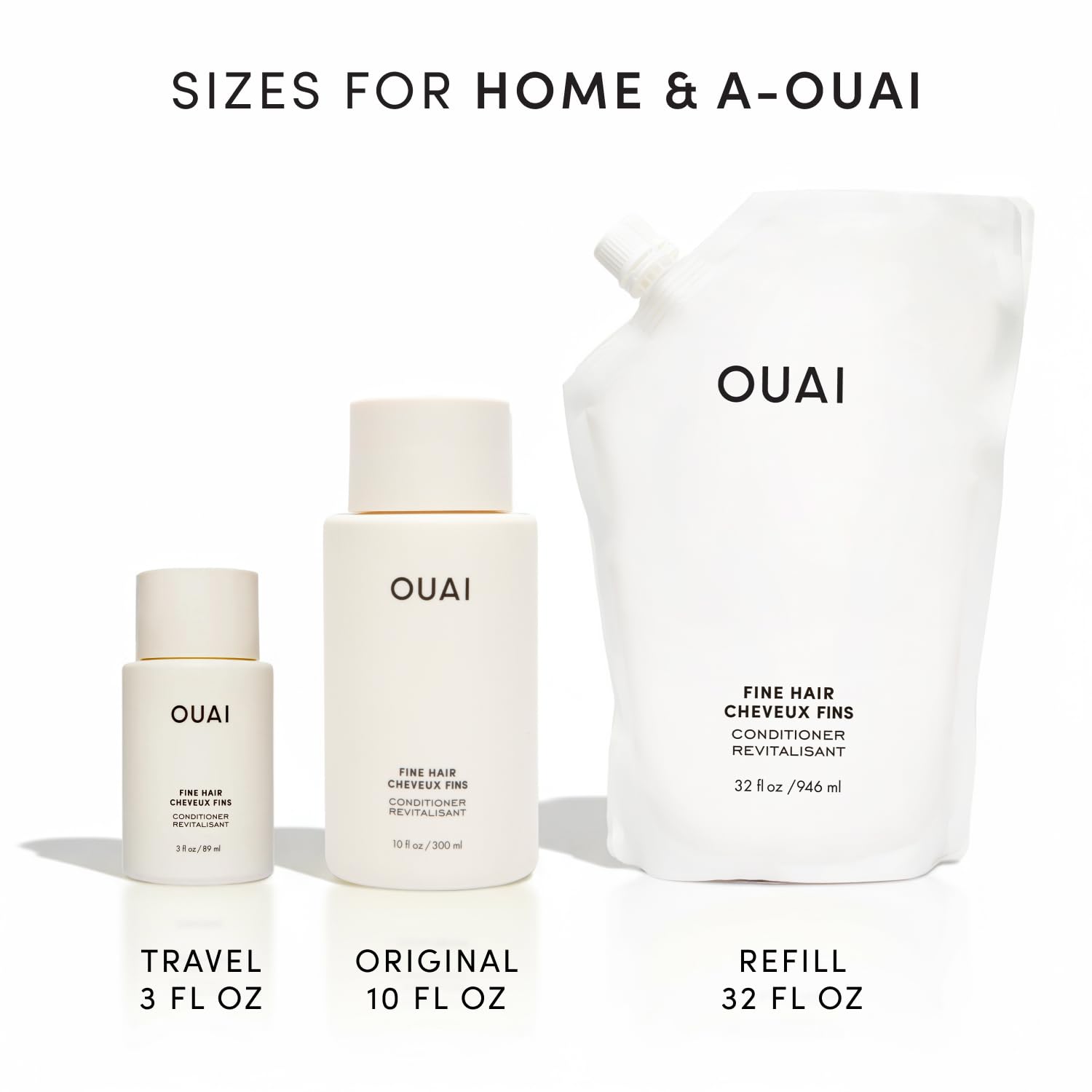 OUAI etiqueta con ingredientes y beneficios visibles para elegir con confianza