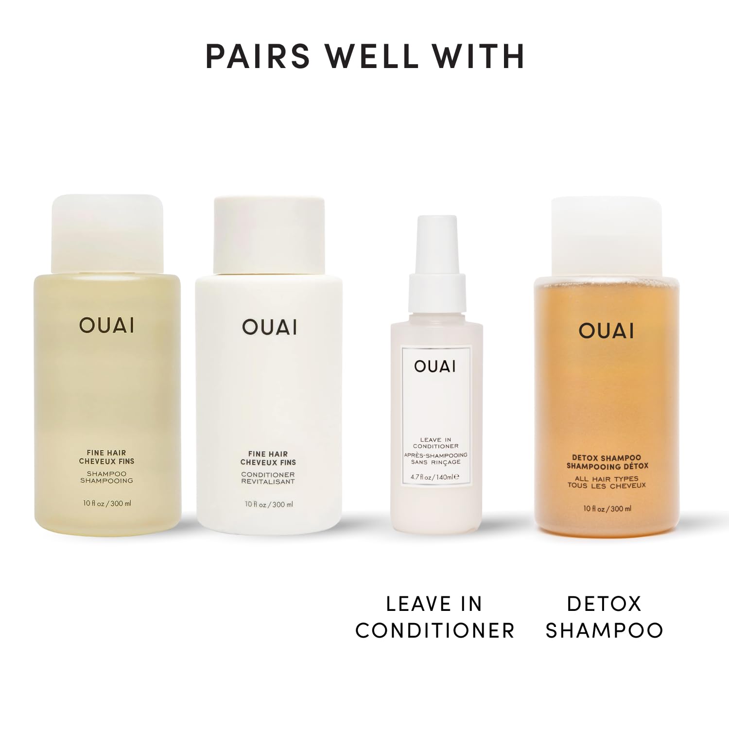 OUAI cabello estilizado con volumen tras usar el set