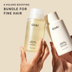 OUAI textura del shampoo sin sulfatos, limpieza suave visible