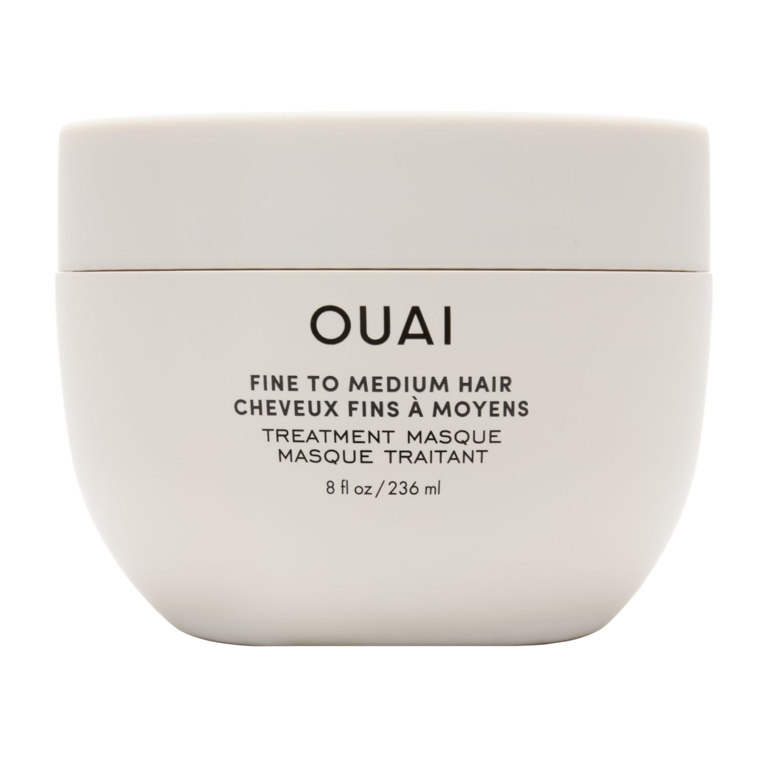 OUAI mascarilla frontal del envase mostrando diseño y tamaño para fácil identificación