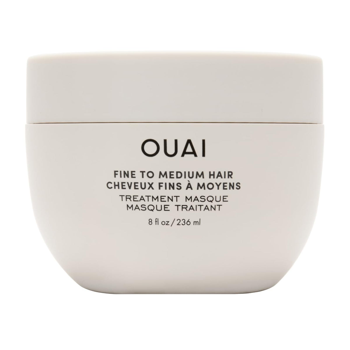 OUAI mascarilla frontal del envase mostrando diseño y tamaño para fácil identificación