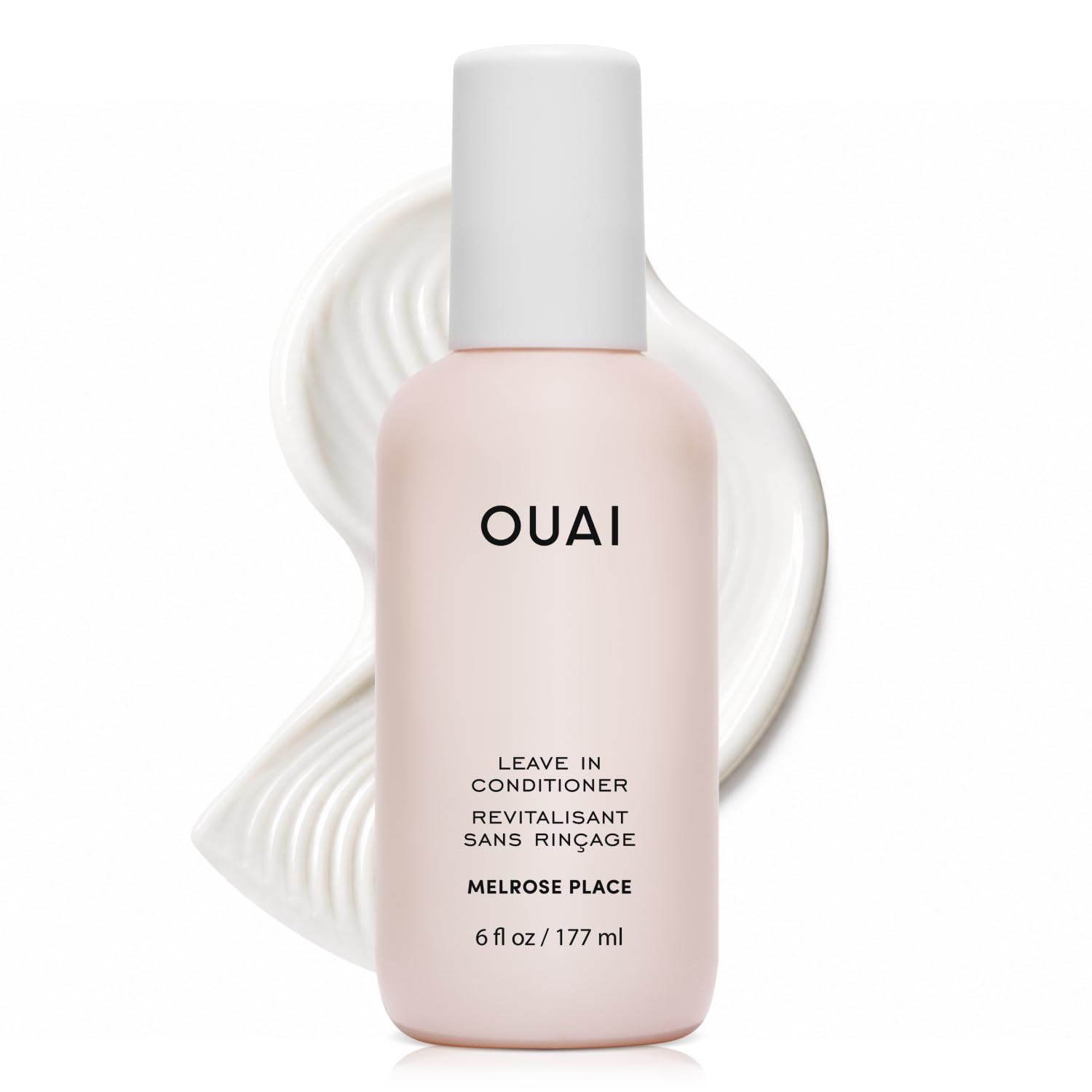 OUAI envase frontal mostrando tamaño completo y branding que facilita identificación