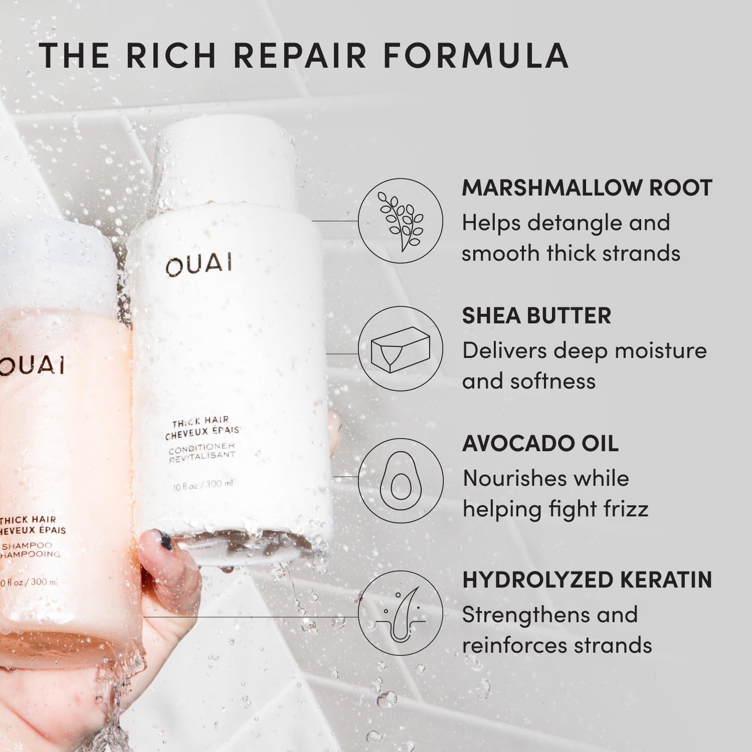 OUAI producto en manos durante la aplicación que muestra control y facilidad