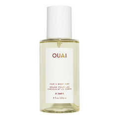 OUAI envase frontal de St. Barts mostrando diseño y beneficio de traslado vacacional