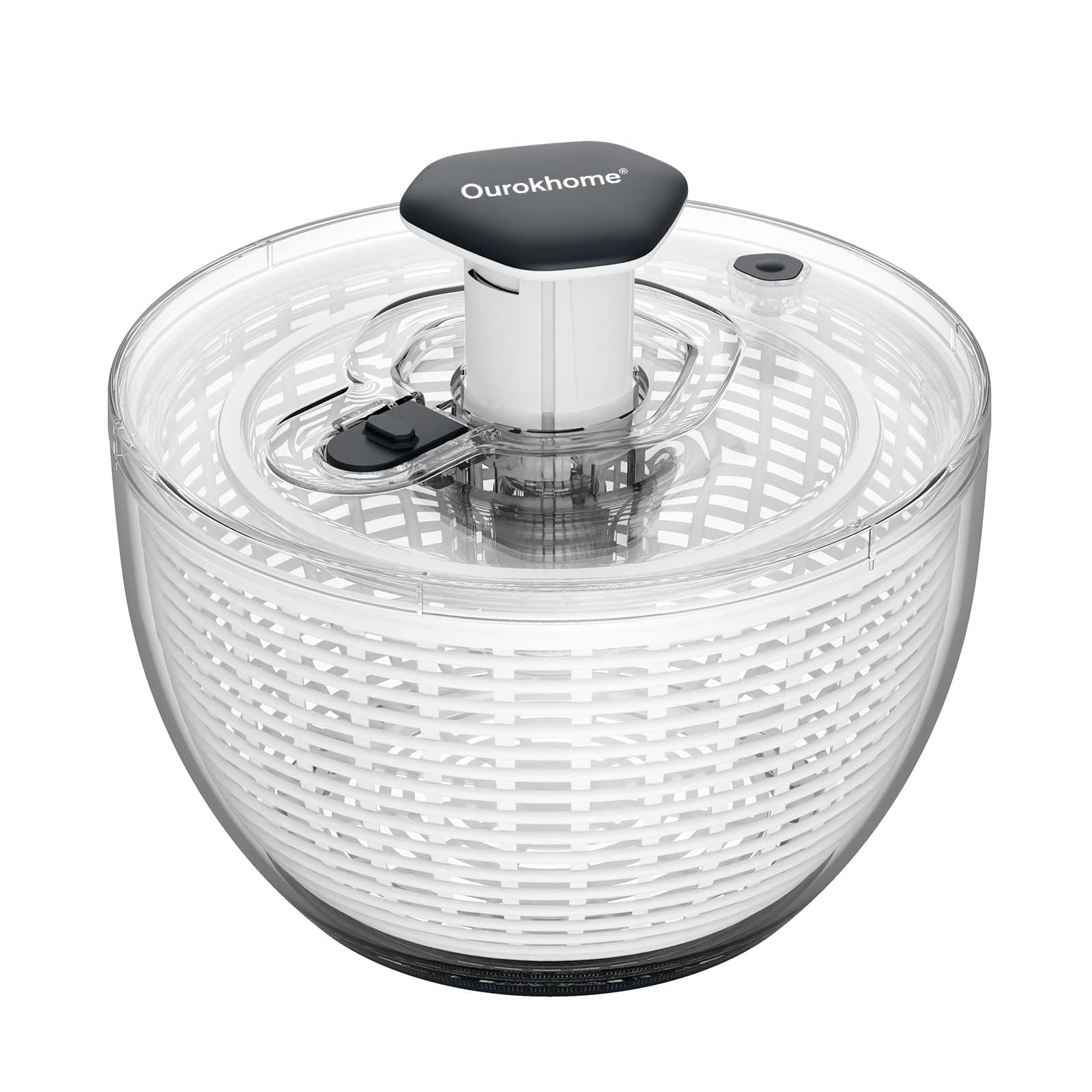 Ourokhome centrifugadora frontal mostrando capacidad familia y diseño compacto