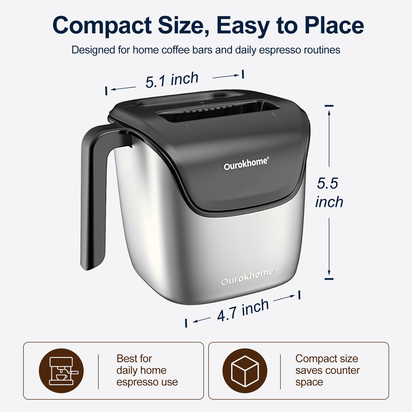 Ourokhome interior amplio, almacena varios posos sin derrames